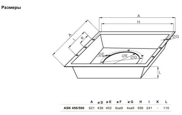 Переходник Systemair ASK 450-500 INFLOW BOX SSD