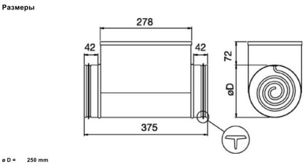 Электрический нагреватель Systemair CB 250-6,0 400V/2 DUCT HEATER