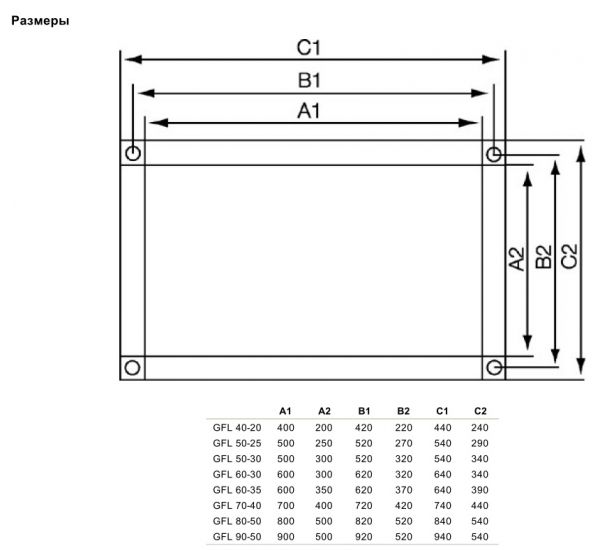 Прямоугольный контрфланец Systemair GFL 50-30 COUNTER FLANGE