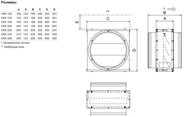 Обратный клапан Systemair VKK-100 BACK DRAFT DAMPER
