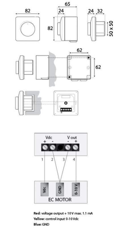 Регулятор скорости Systemair MTP 20, ON/OFF, 3-STEP